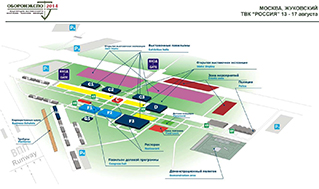 Схема экспозиции Международной выставки и форума Оборонэкспо 2014