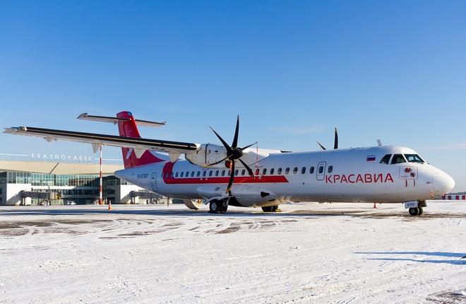 региональный самолет ATR 72-500 авиакомпании "КрасАвиа"