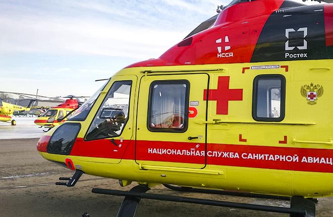 Вертолет "Ансат" Национальной службы санитарной авиации