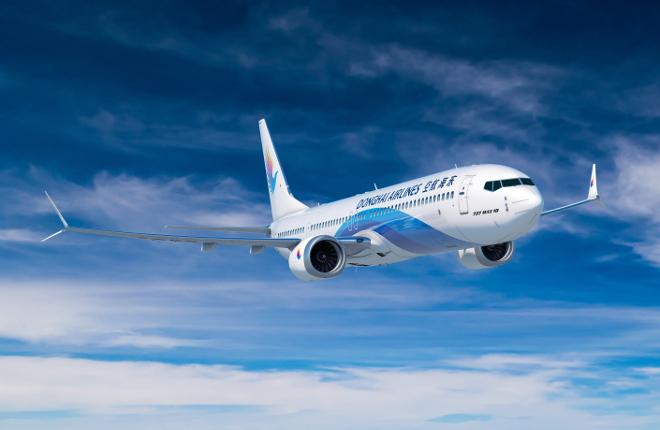 Самолет Boeing 737MAX-10 в ливрее авиакомпании Donghai Airlines