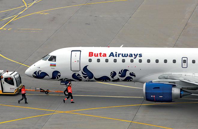 Самолет азербайджанского лоукостера Buta Airways