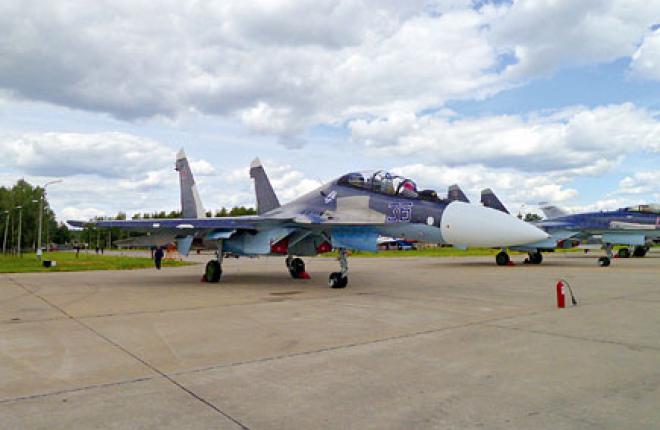 Су-30СМ Mорской авиации ВМФ России демонстрируется на МАКСе впервые