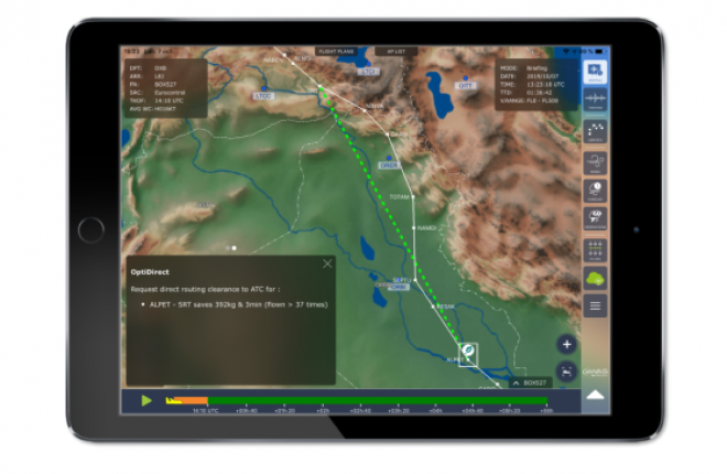 OptiFlight интегрировано в мобильное приложение eWAS Pilot