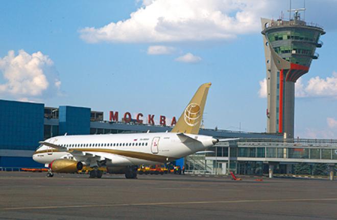 SSJ100 operated by Center-South charter carrier at Moscow Sheremetyevo airport
