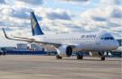 Самолет Airbus A320neo авиакомпании Air Astana в московском аэропорту Домодедово