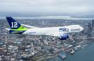 Самолет Boeing 747-8 в ливрее команды Seattle Seahawks